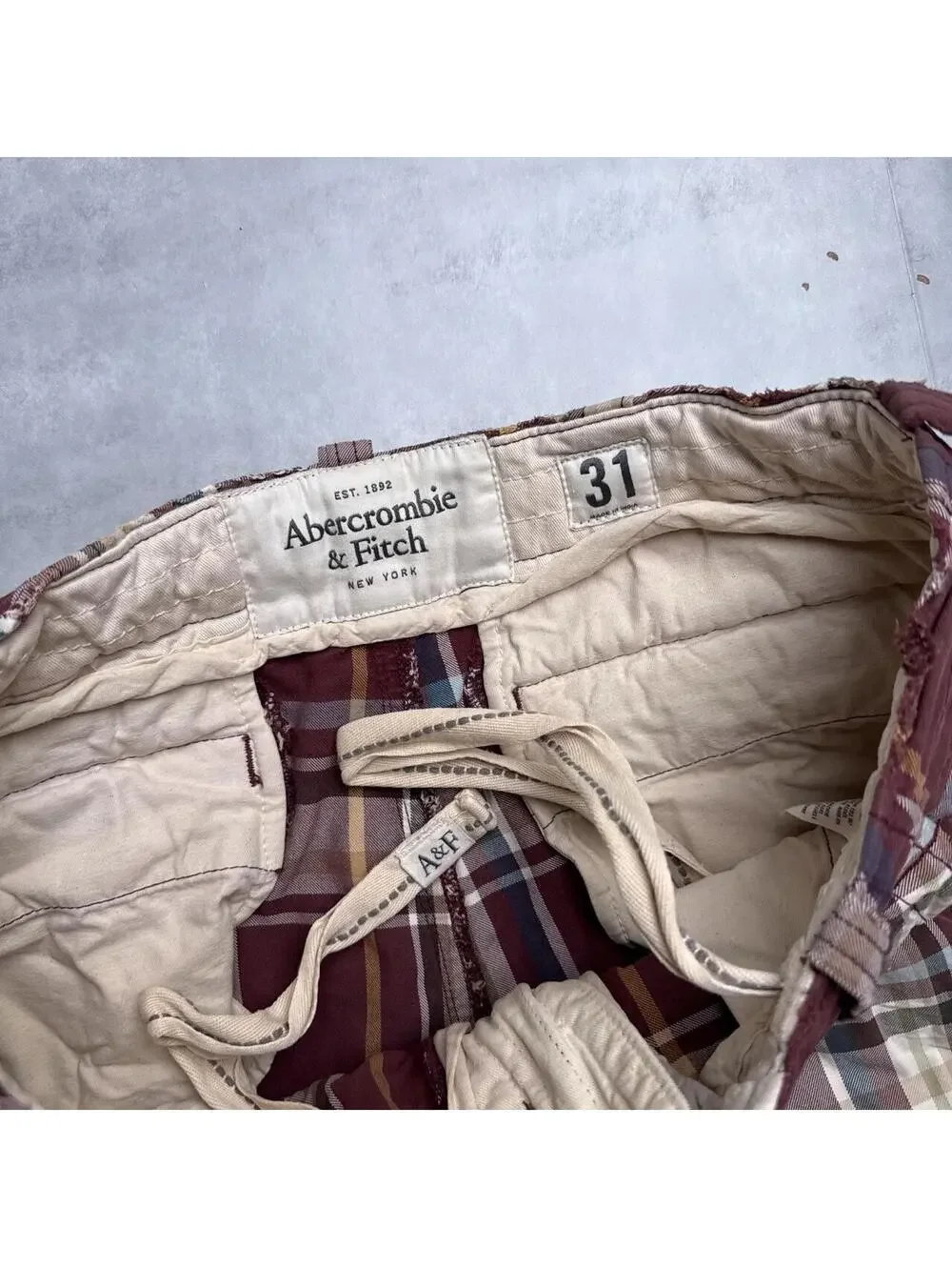 Y2K Abercrombie & Fitch Cargo Plaid Color Shorts